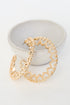 Gold Rhinestone Heart Hoop Earrings
