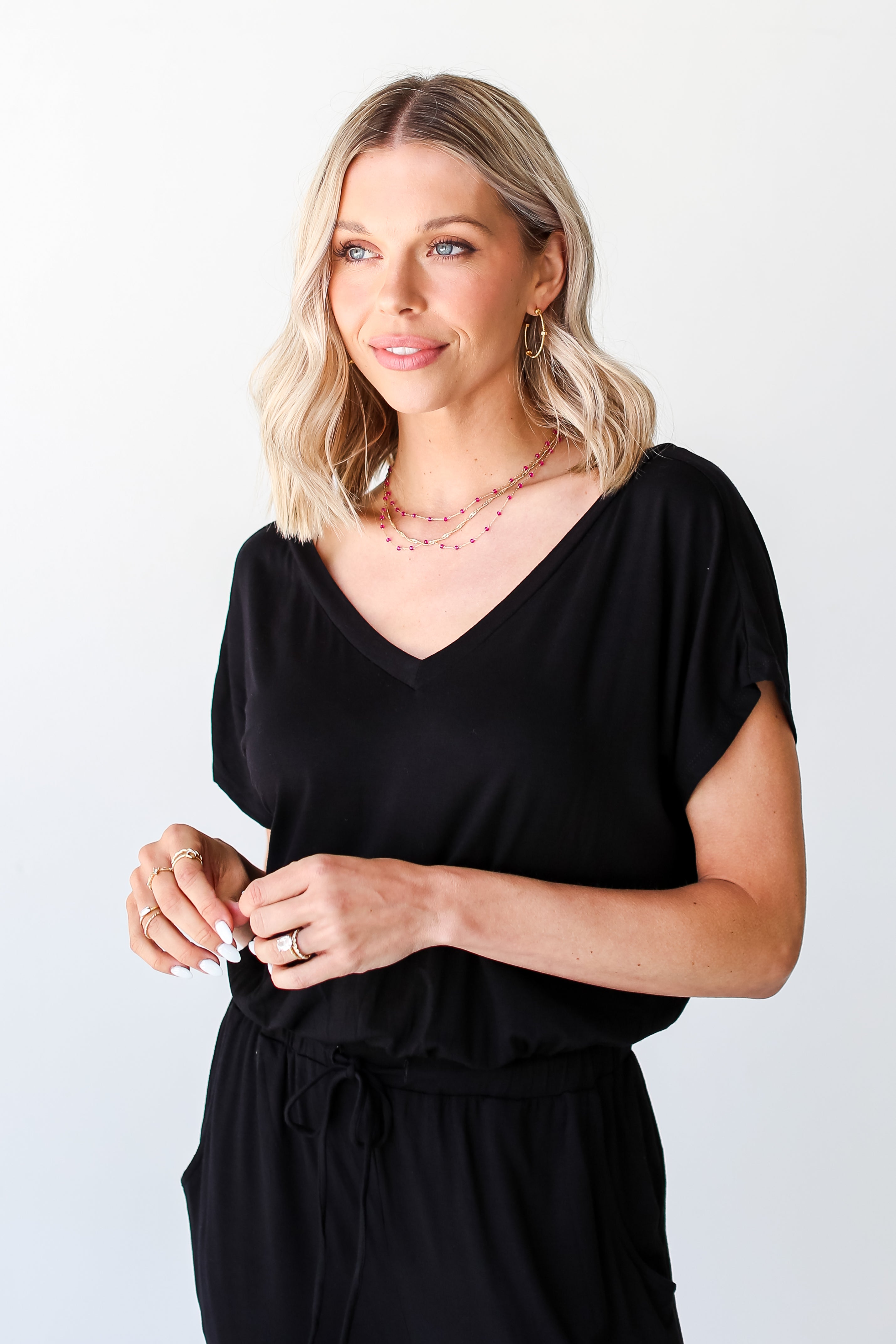 black Jumpsuit close up