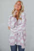 Marvelously Cozy Checkered Sweater Cardigan