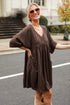 brown babydoll dress