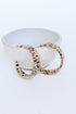 tan Acrylic Leopard Hoop Earrings