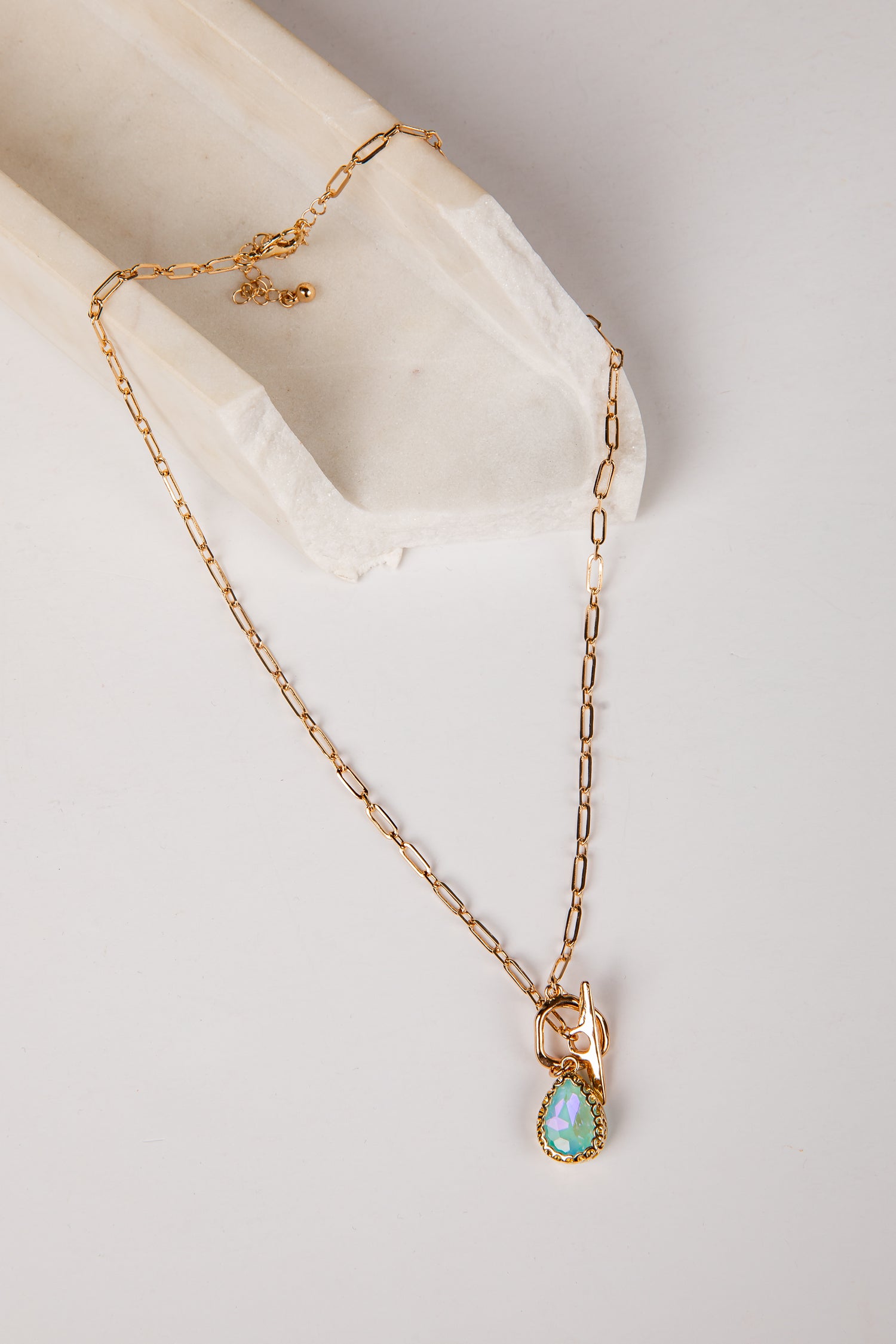 Bailey Mint Pendant Gold Necklace