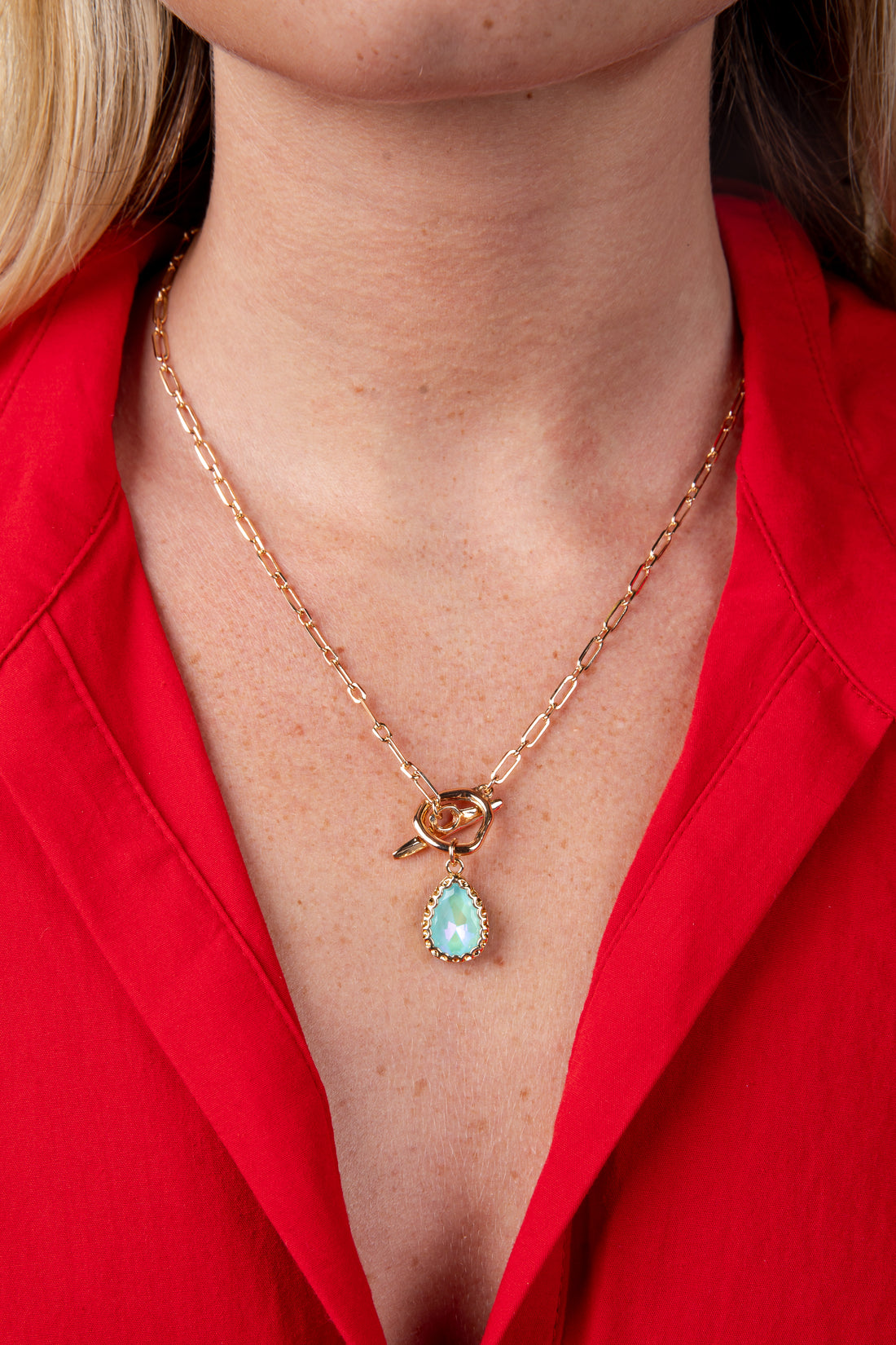 Bailey Mint Pendant Gold Necklace
