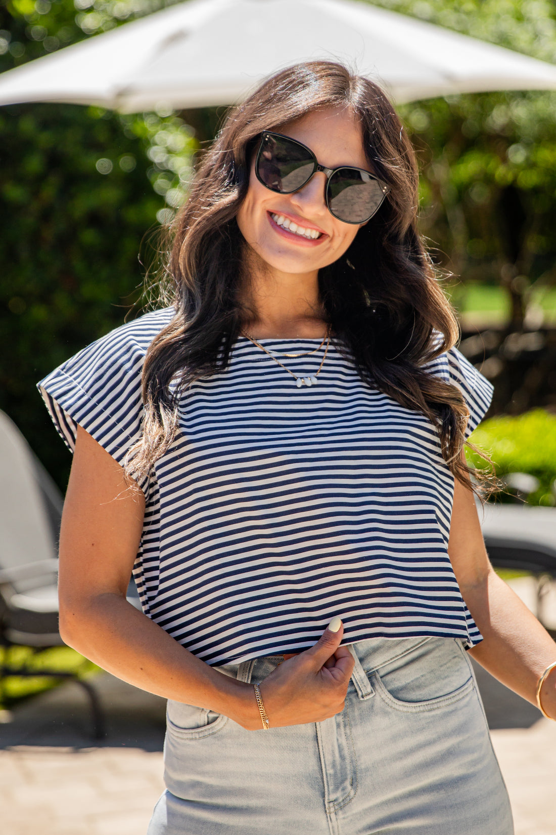 Happiness Ahead Striped Blouse - DU Deal