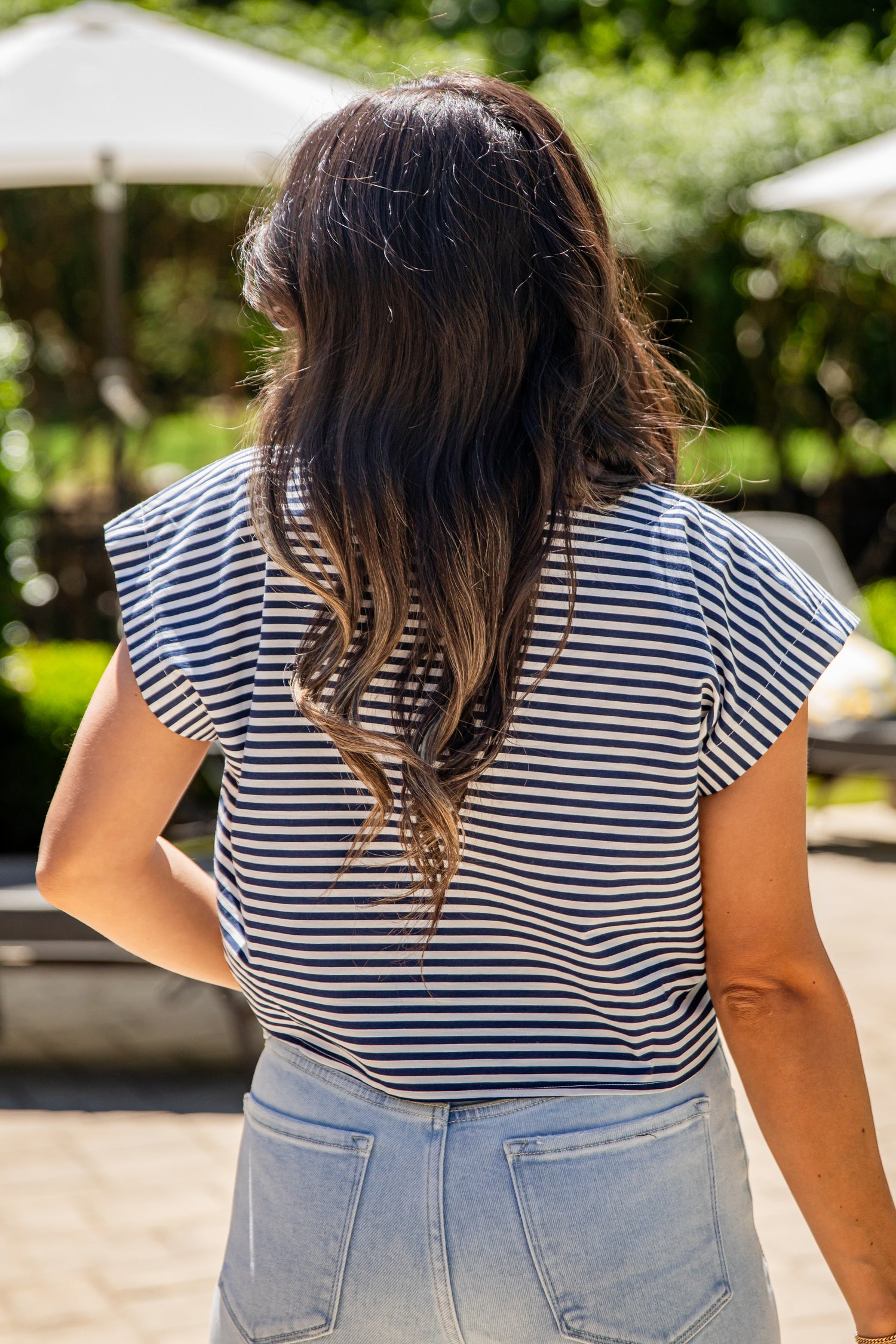 Happiness Ahead Yellow and White Striped Blouse
