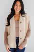 Elevated Comfort Oatmeal Fuzzy Knit Sweater Vest