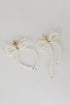 Annie White Pearl Bow Earrings