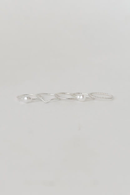 cute silver ring sets