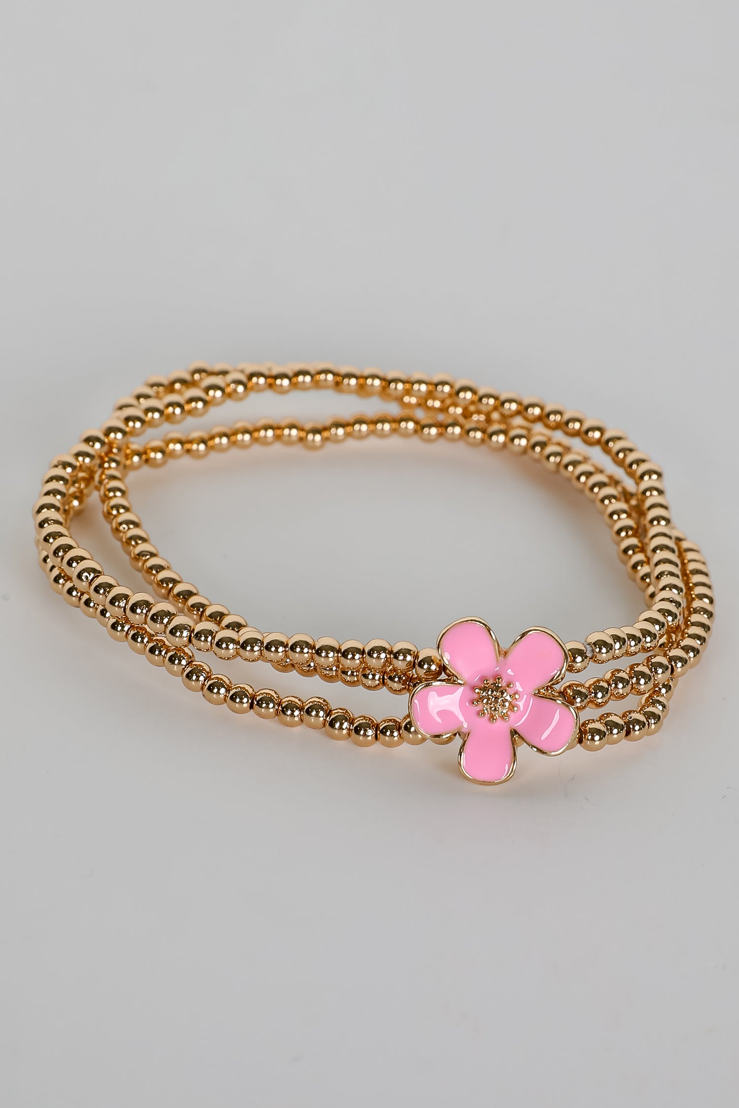 Catherine Beaded Flower Charm Bracelet
