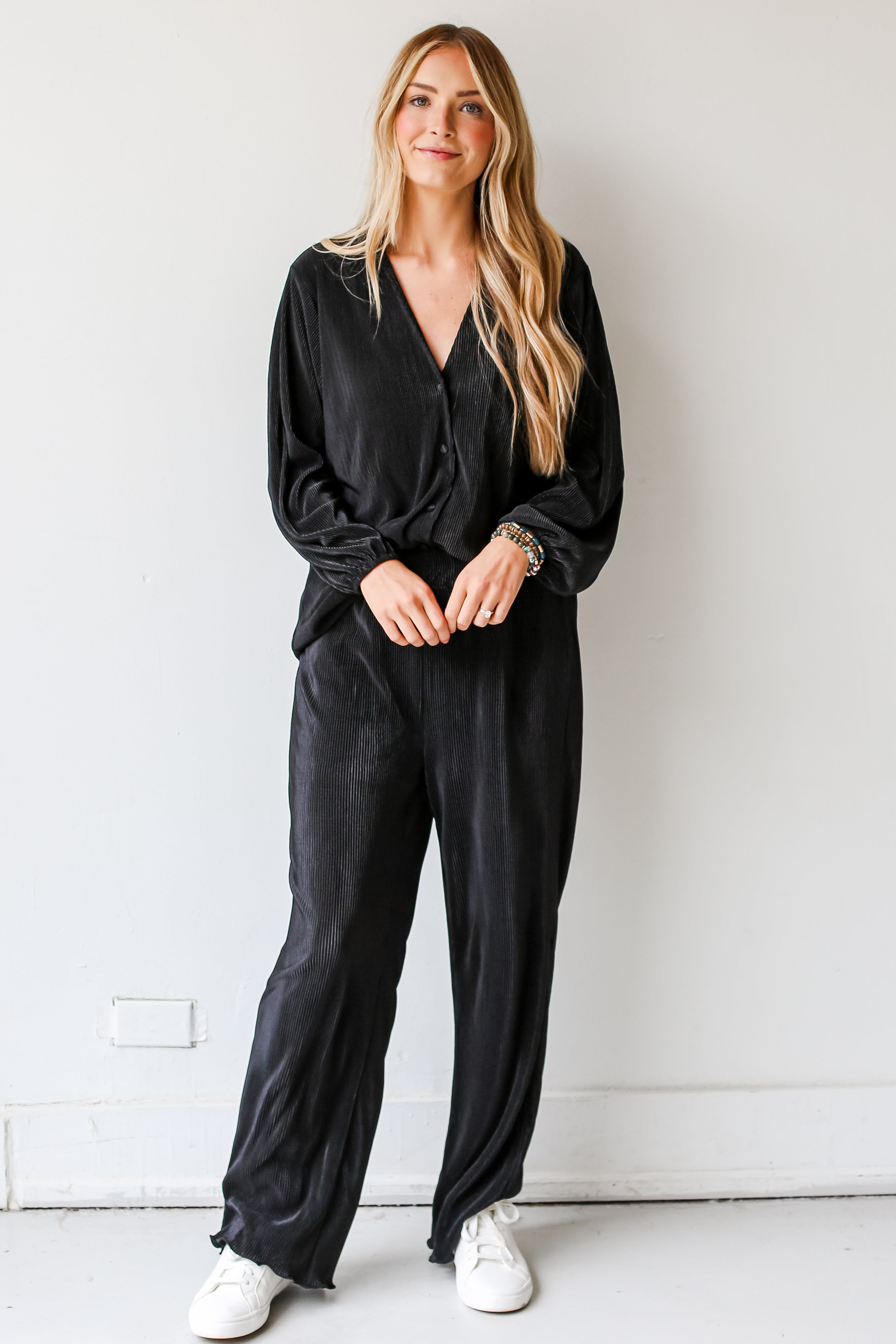black flowy pants
