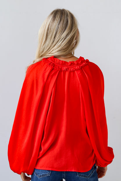 Red Blouse back view