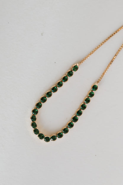 Green Rhinestone Bracelet