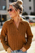 Camel Collared Sweater