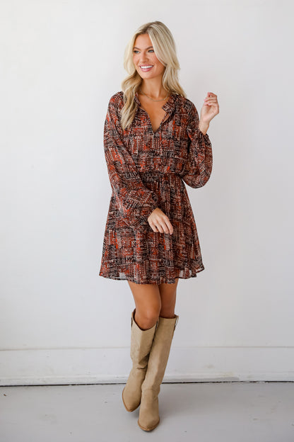 Beyond Sweet Rust Mini Dress