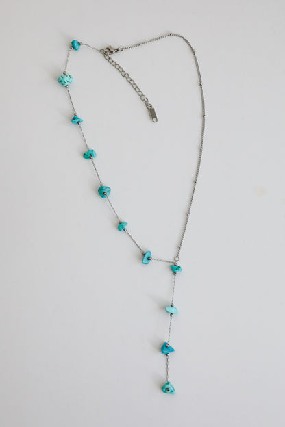 Allison Silver Stone Charm Necklace