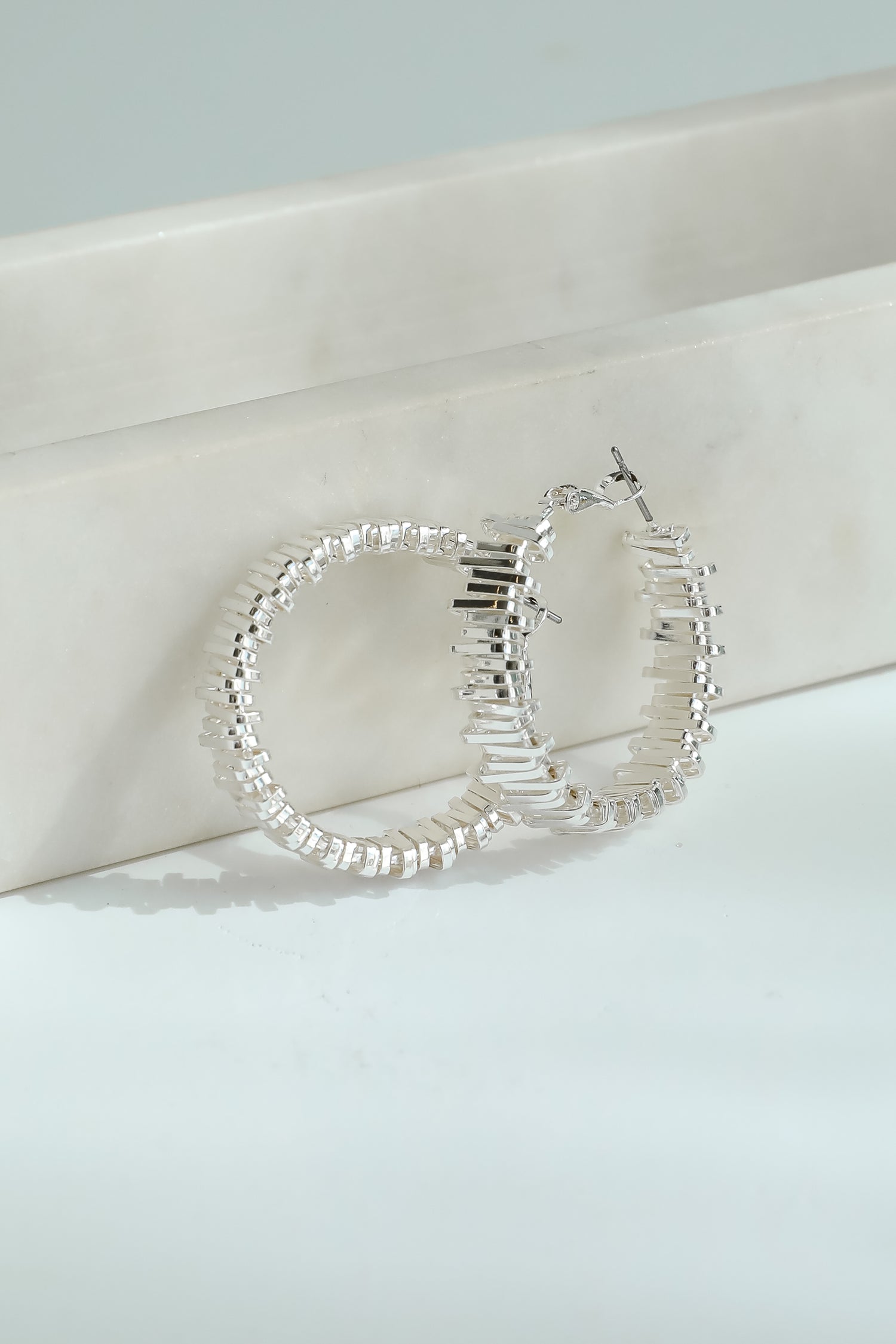 Ruth Textured Hoop Earrings
