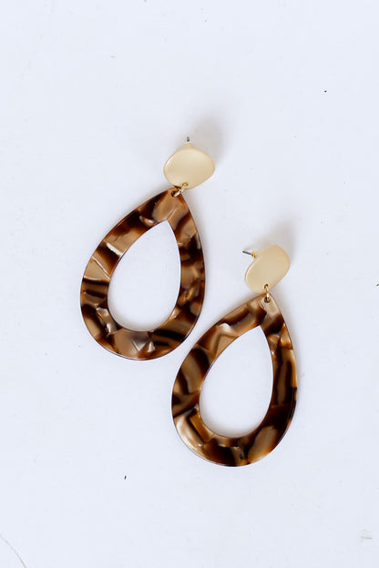 Acrylic Teardrop Earrings flat lay