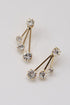 Gold Rhinestone Drop Earrings