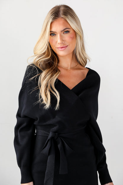 sweater dress in black