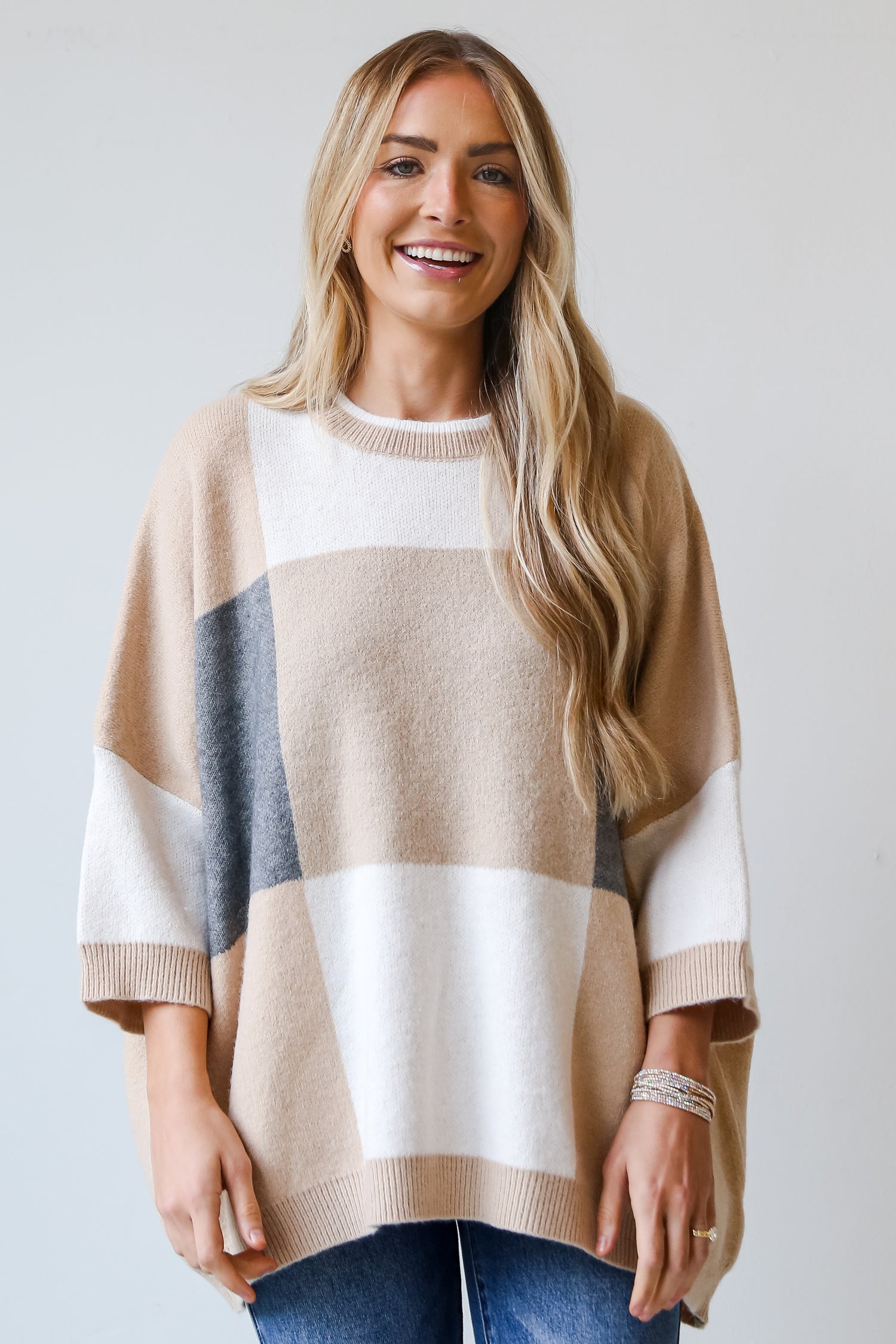 trendy color block sweaters