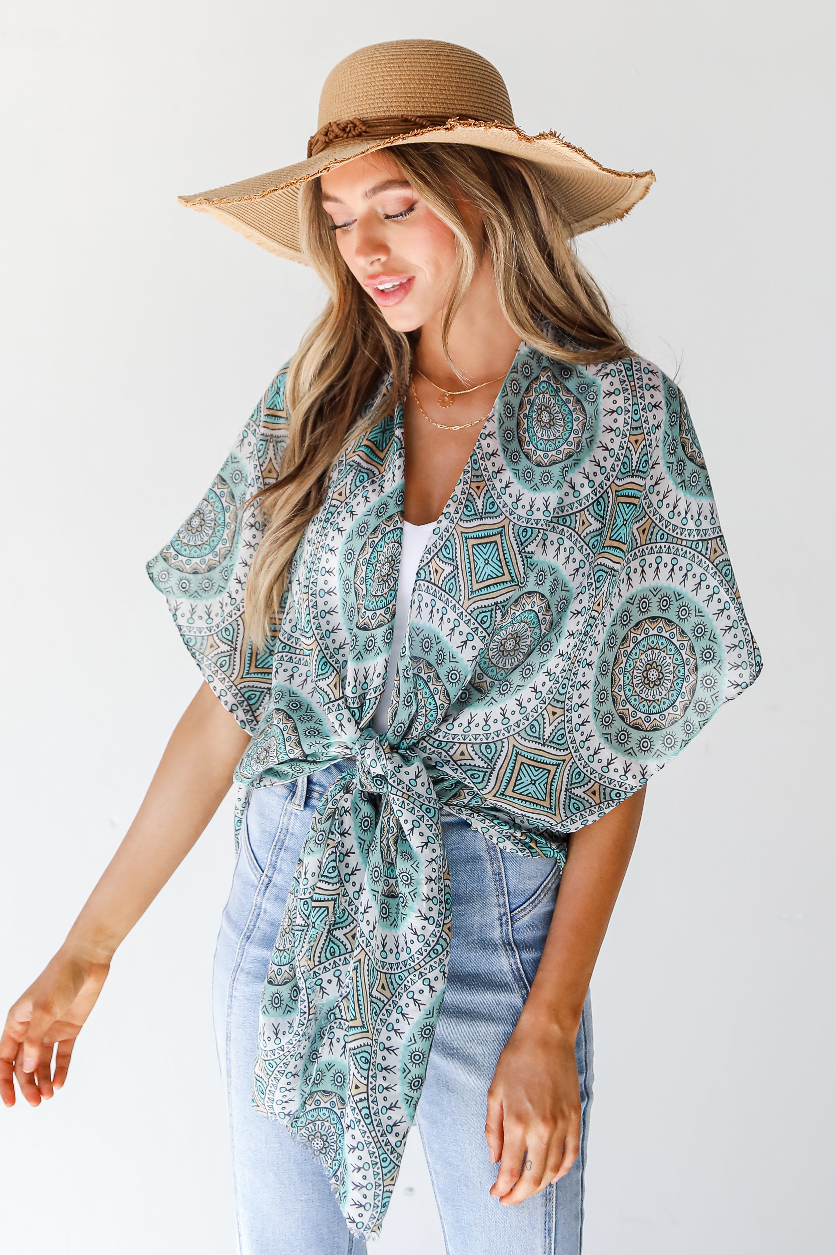 Kimono on model