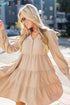 taupe Tiered Mini Dress