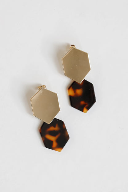 Leighton Tortoise Drop Earrings