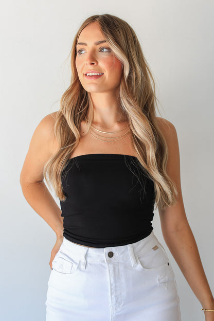 black Tube Top front view