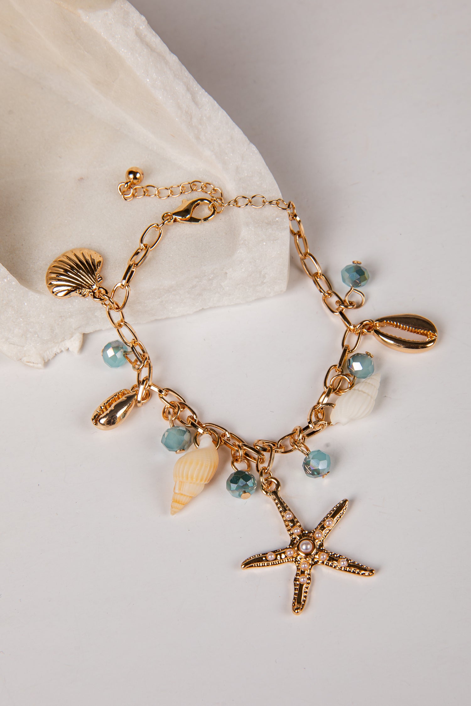 Jenny Coastal Gold Charm Bracelet