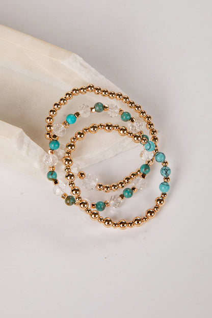 Delilah Gold Beaded Bracelet Set