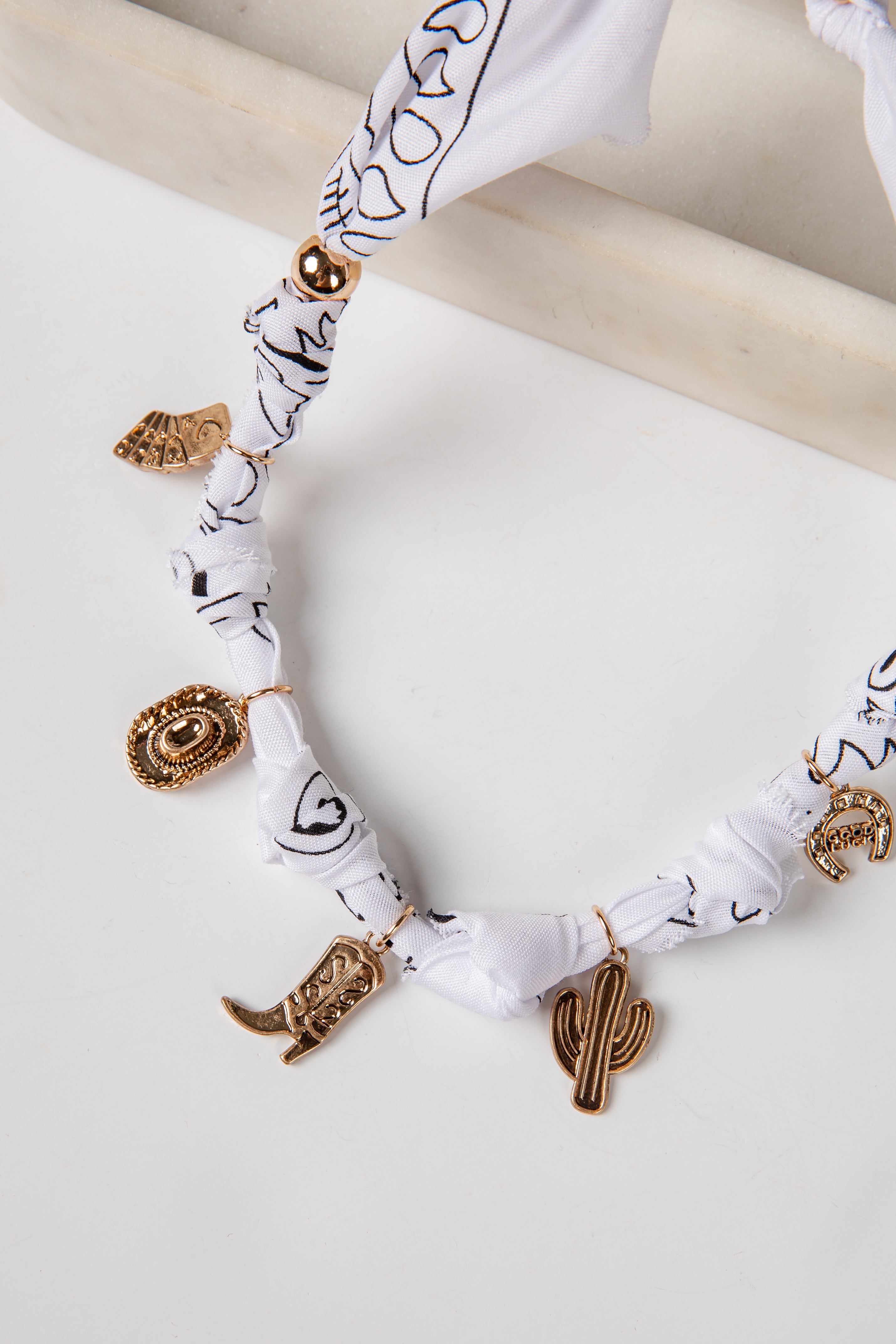 gold charm necklace