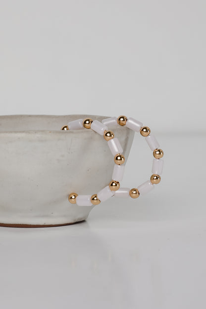 Sadie Beaded Hoop Earrings