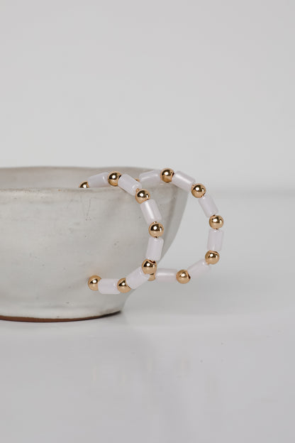 Sadie Beaded Hoop Earrings
