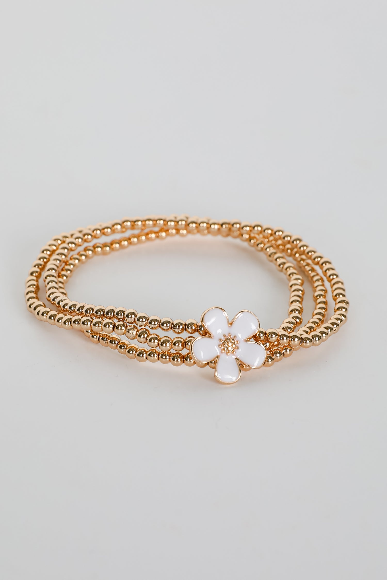 Catherine Beaded Flower Charm Bracelet