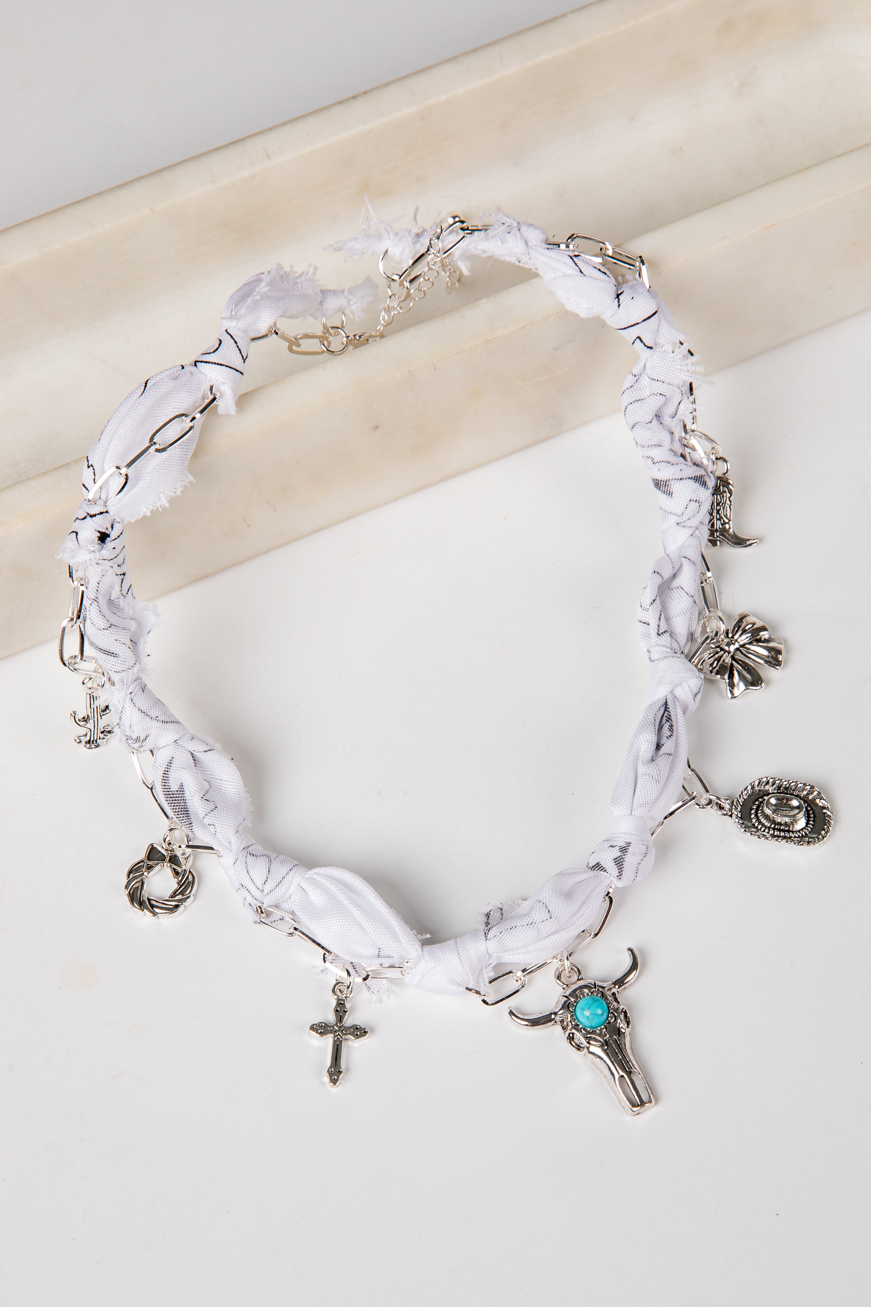 silver necklace