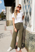 olive Wide Leg Jeans