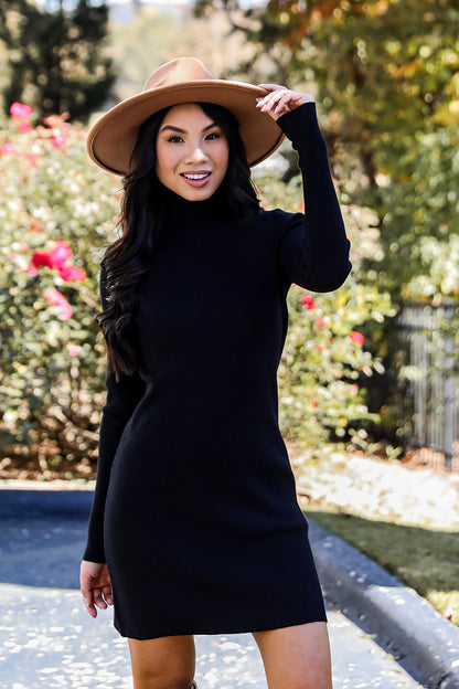 Match My Vibe Turtleneck Sweater Dress