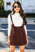 Corduroy Suspender Mini Dress