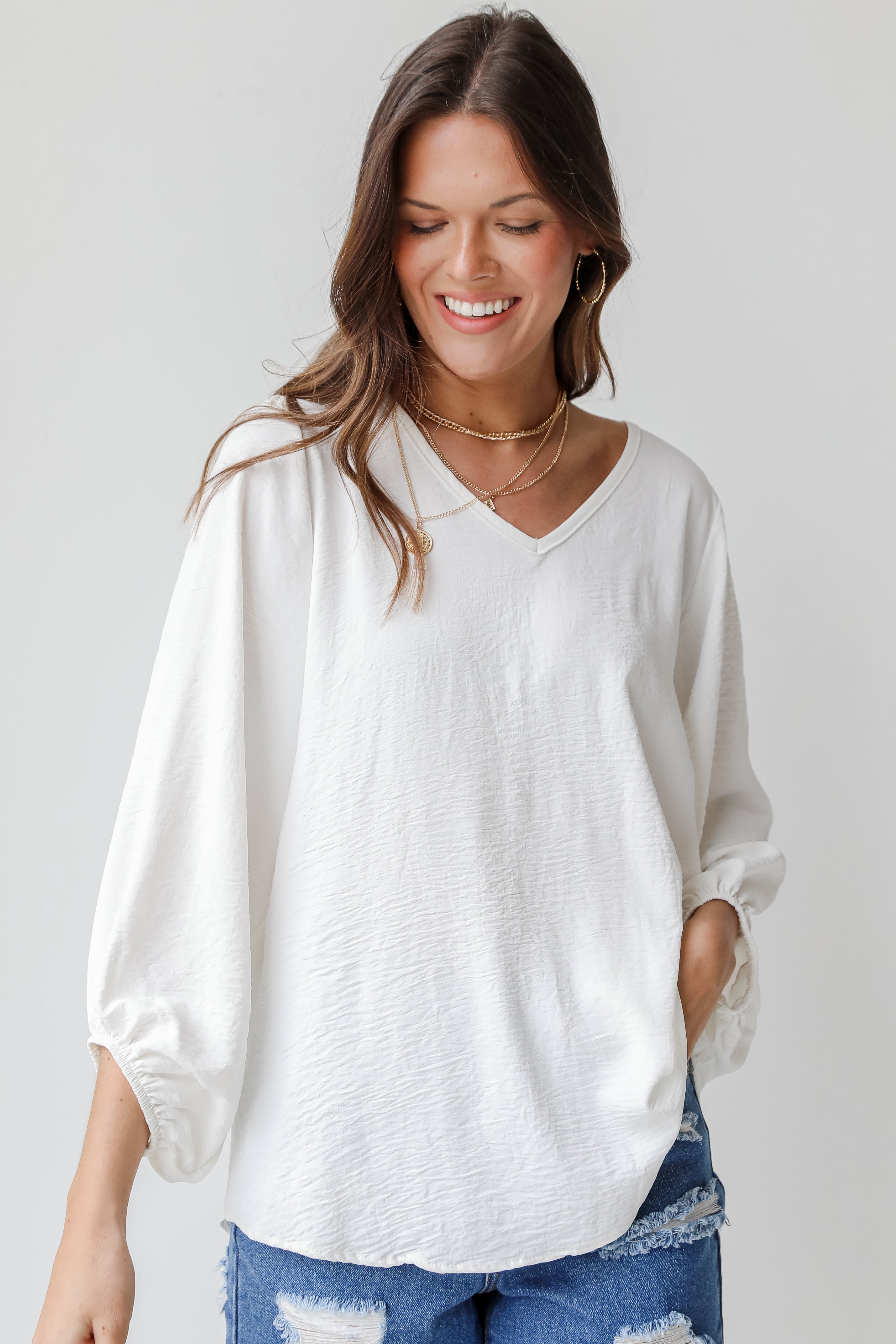 Blouse in white