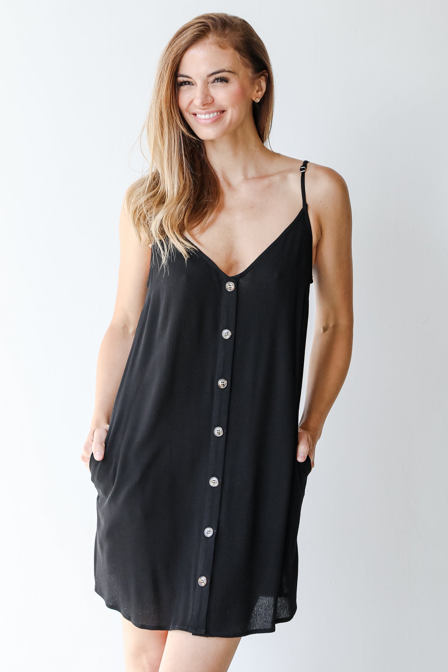 Button Front Mini Dress