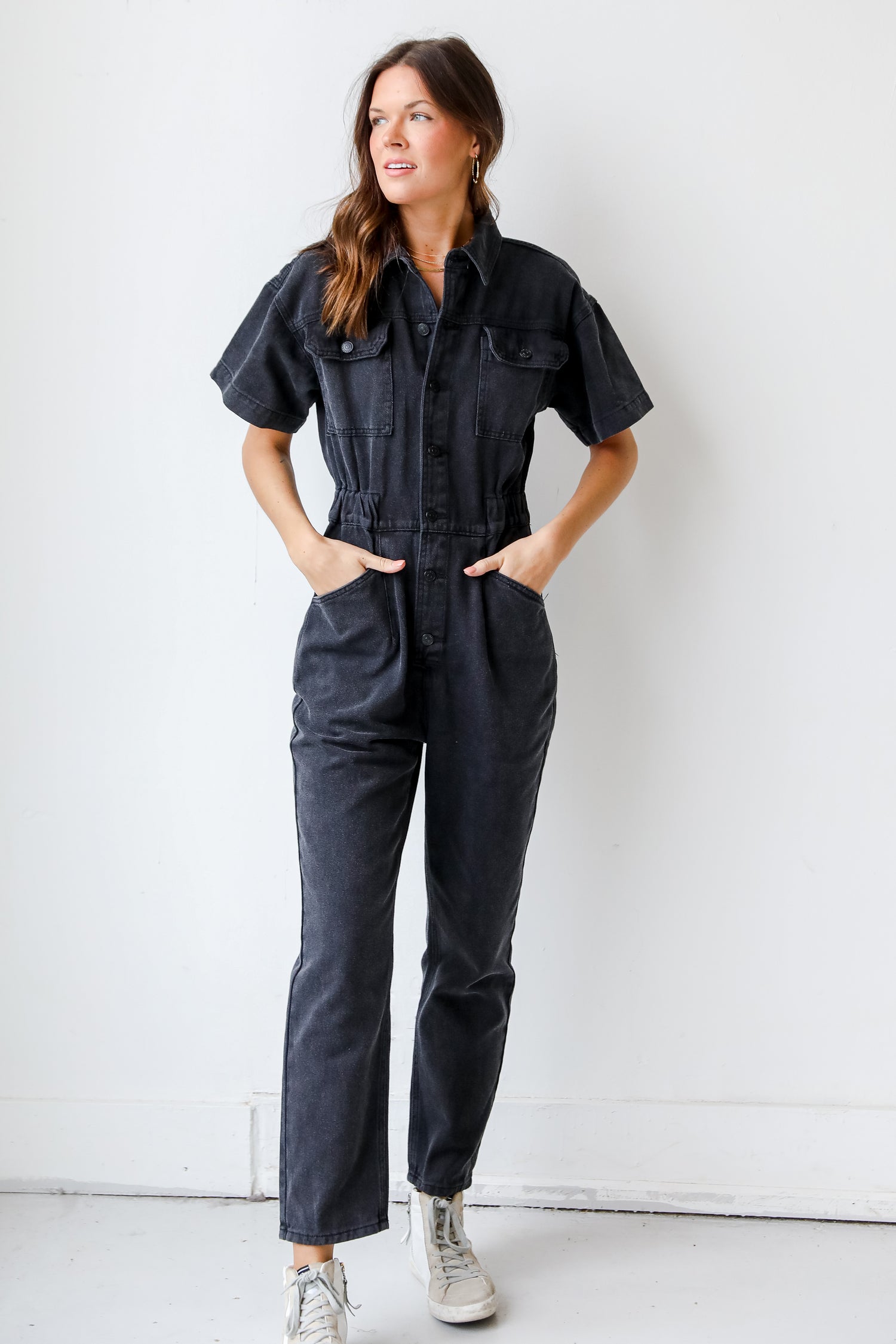 Denim Utility Jumpsuit