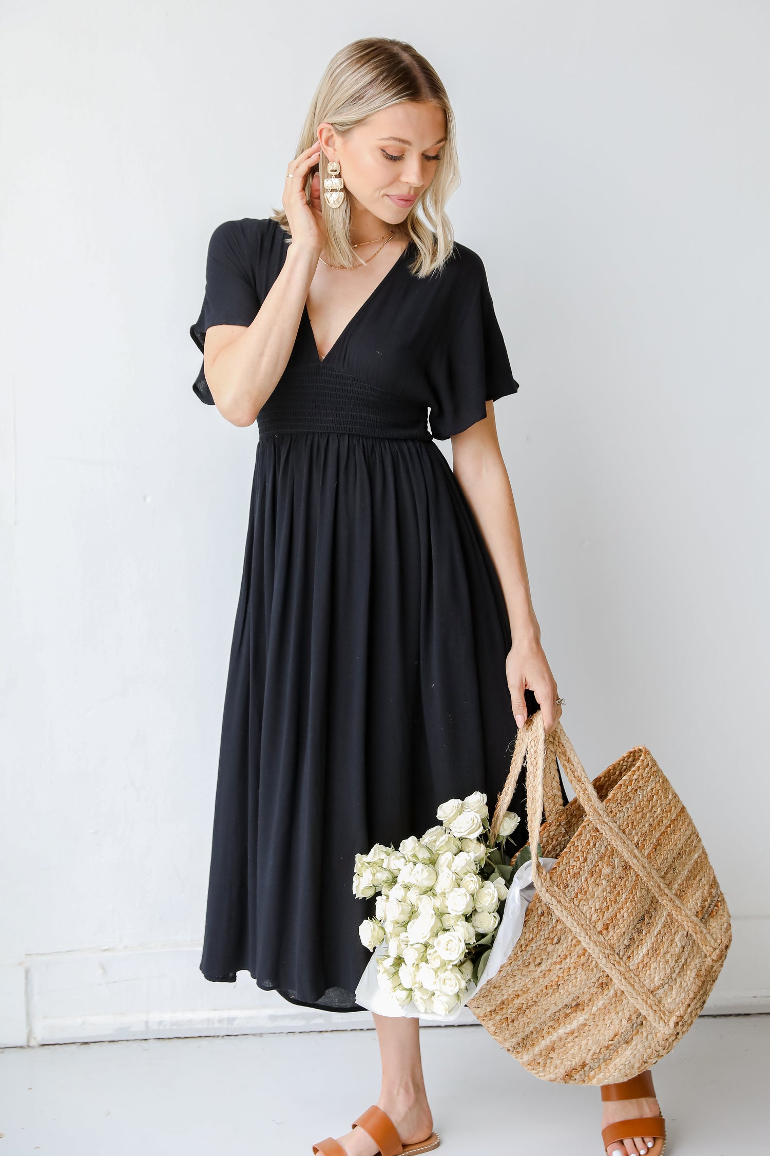 Midi Dress on dress up model