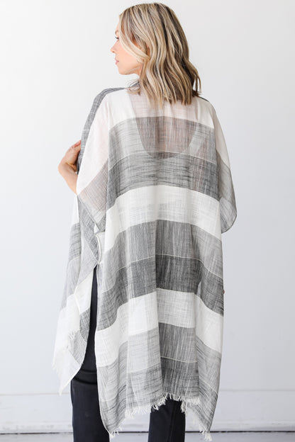 striped Kimono back view