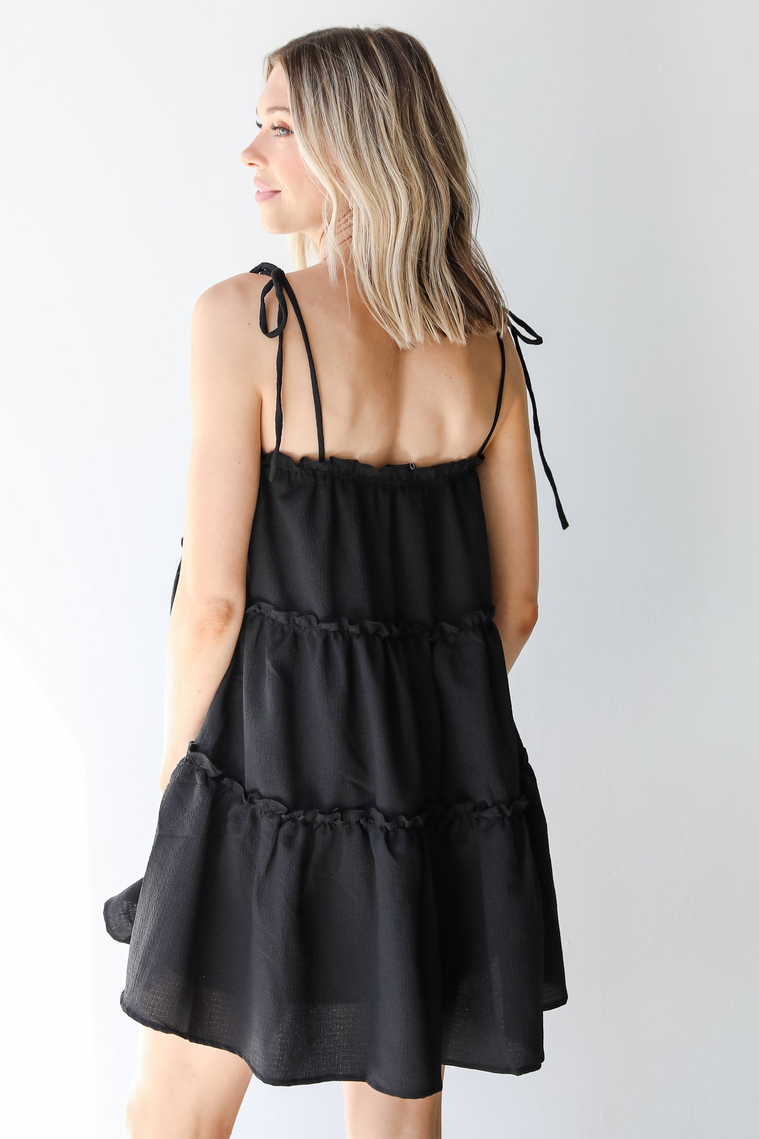 Mini Dress in black back view