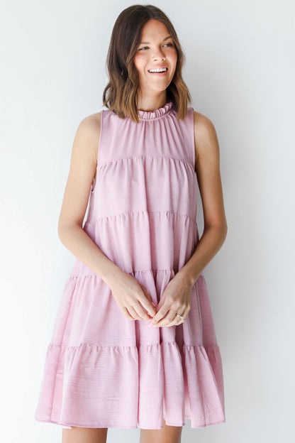 Tiered Mini Dress front view