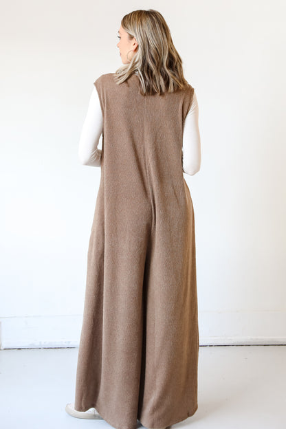 oversized baggy knit Jumpsuit back view
