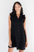black Ruffle Mini Dress