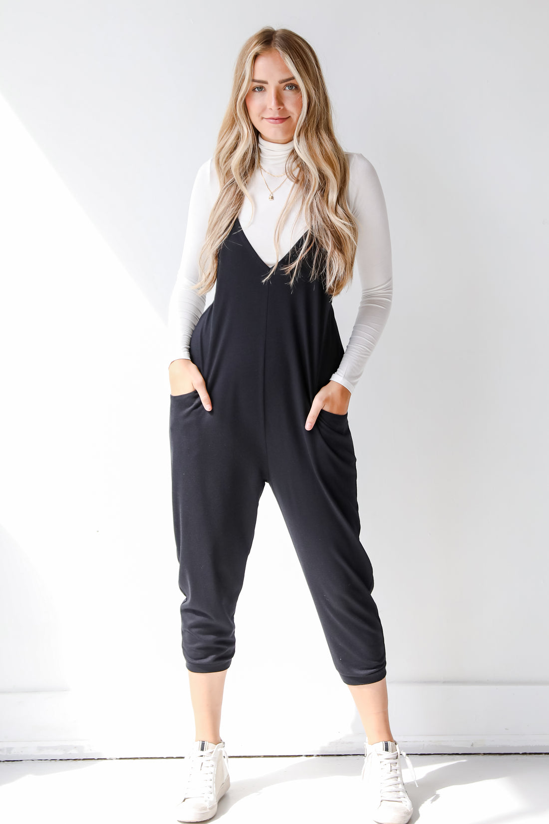 black jumpsuit
