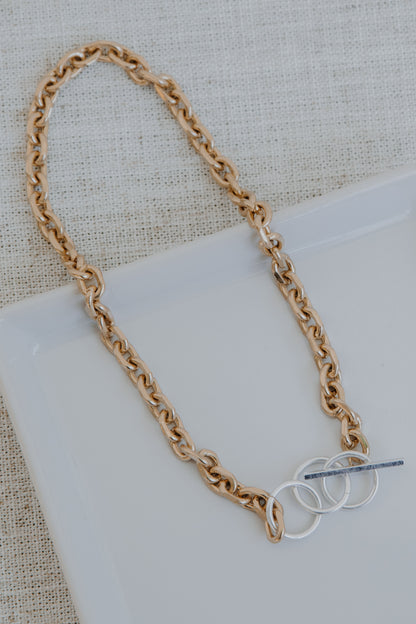 Gold Chain Necklace flat lay