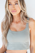 Seamless Cropped Tank in sage